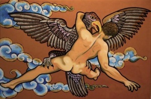 Ganymede and Zeus as eagle